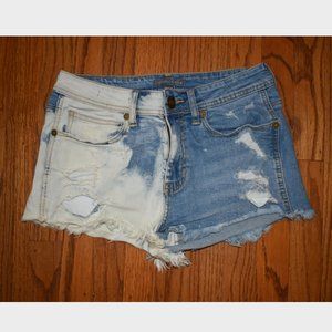 Kendall and Kylie distressed denim shorts
